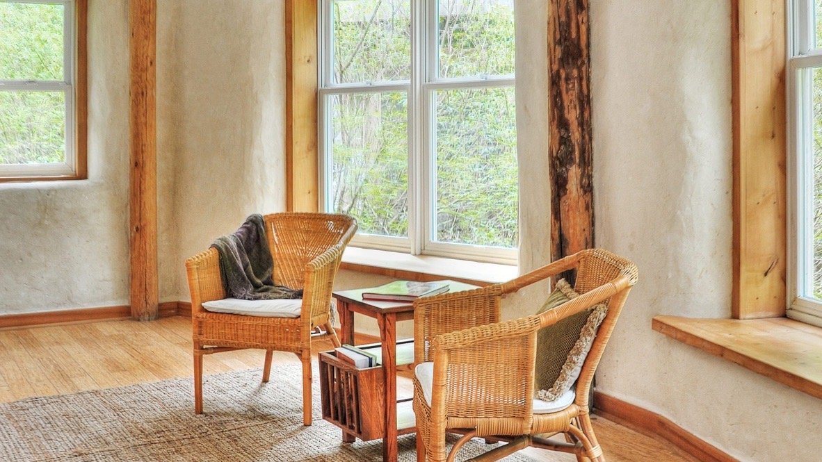 Beautifully restored Portuguese interior with lime plaster walls and natural light — renovation by Alma Verde