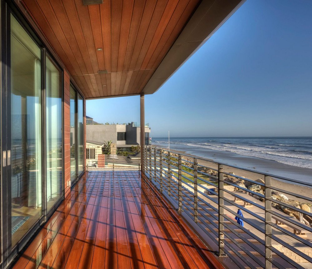 Hardwood deck with ocean view